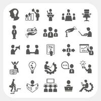 Management and Business icons set vector