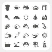 Food icons set vector