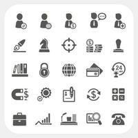 Business, Human resource and Finance icons set vector