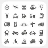 conjunto de iconos de transporte vector