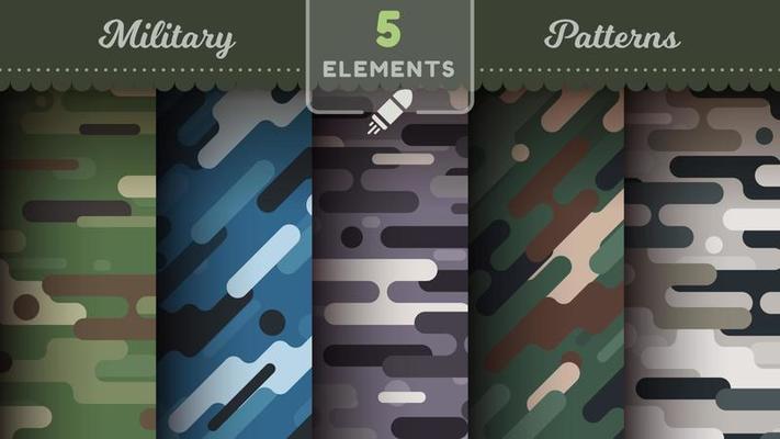 Camouflage seamless patterns, military texture, bundle war fabric