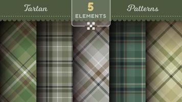 Military tartan seamless patterns, merry christmas texture, checkered scottish fabric vector