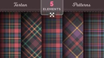 Tartan seamless pattern, merry christmas texture, checkered scottish fabric vector