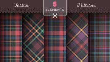 Tartan seamless pattern, merry christmas texture, checkered scottish fabric vector