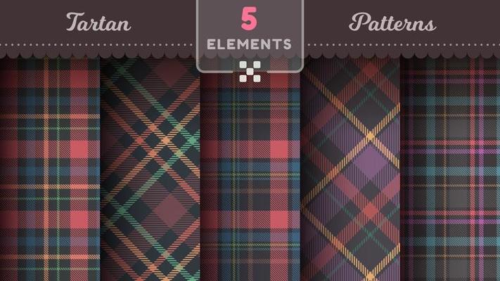 Tartan seamless pattern, merry christmas texture, checkered scottish fabric