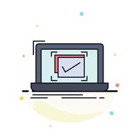 system monitoring checklist Good OK Flat Color Icon Vector