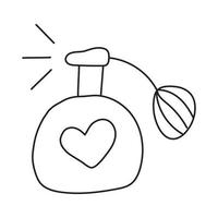 Hand drawn vector illustration of perfume bottle