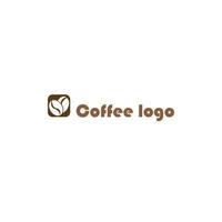 diseño de logotipo de café orgánico vector