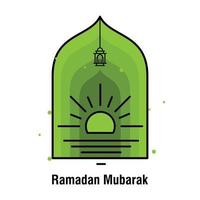 Ramadan Kareem concept banner vector illustration