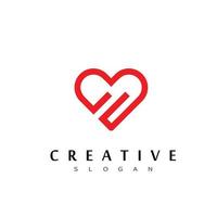 heart logo design vector