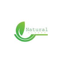 logotipo de la naturaleza verde natural vector