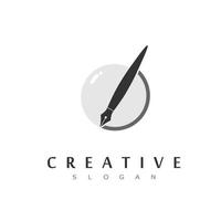 pen logo design symbol vector