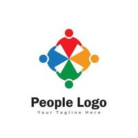 símbolo de diseño de logotipo de personas vector