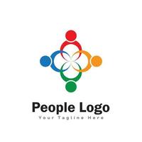 símbolo de diseño de logotipo de personas vector