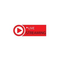 live streaming logo design symbol vector