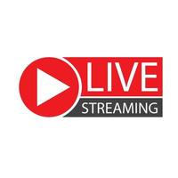 live streaming logo design symbol vector