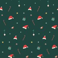 Christmas pattern with holiday elements vector