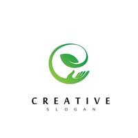 nature logo natural green vector