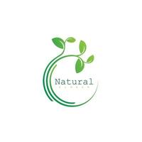 logotipo de la naturaleza verde natural vector