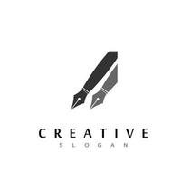 pen logo design symbol vector