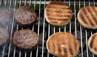 grilled meat from the charcoal grill photo