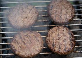 grilled meat from the charcoal grill photo