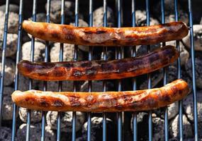 grilled meat from the charcoal grill photo