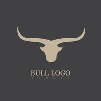 símbolo de diseño de logotipo de toro vector