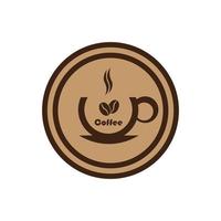 diseño de logotipo de café orgánico vector