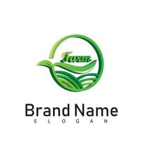 nature logo natural green vector