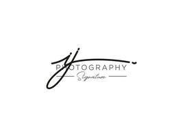 Letter IJ Signature Logo Template Vector