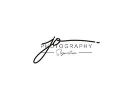 Letter JO Signature Logo Template Vector