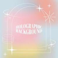 Holographic Background vectors design pastel background