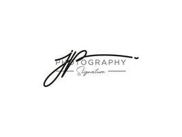 Letter JP Signature Logo Template Vector