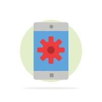 Application Mobile Mobile Application Setting Abstract Circle Background Flat color Icon vector
