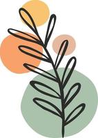 minimal art abstract plants vector design