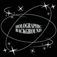 Cute Holographic Background vectors design hologram background