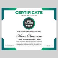 Certificate design template for achievement vector