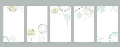 Color firework background for social media vector