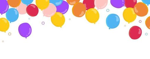 vivid balloon on white background for party banner vector