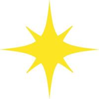 Star bright yellow Christmas decoration. vector