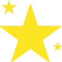 Star bright yellow Christmas decoration. vector