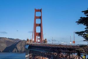 Famous Golden Gate Bridge in San Francisco, USA. Beautiful San Francisco. photo