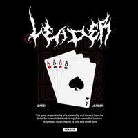 Card rummy art for streetwear design graphic vector