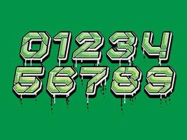 Green Digits Number vector