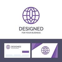 Creative Business Card and Logo template Globe Internet Browser World Vector Illustration