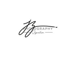 Letter JZ Signature Logo Template Vector