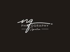 Letter NQ Signature Logo Template Vector