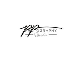 Letter PP Signature Logo Template Vector