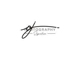 Letter OJ Signature Logo Template Vector